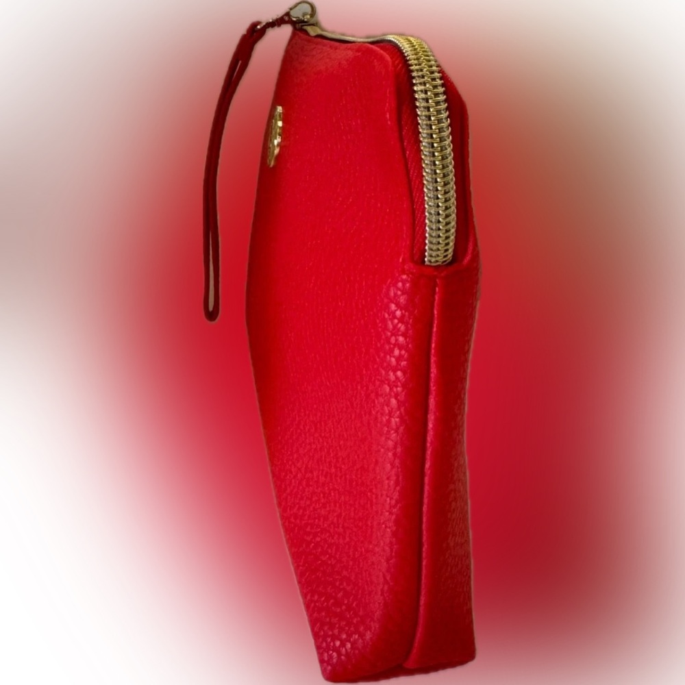 Shiseido Red & Gold Makeup Toiletry Bag NEW clutch wristlet - Picture 5 of 8